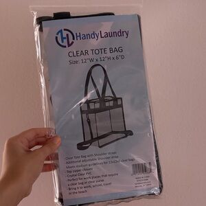 Clear Tote Bag with Black Trim